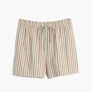MADEWELL Drawstring Shorts in Rainbow Stripe